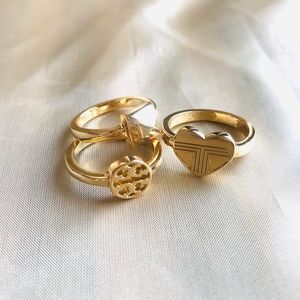 Tory Burch Adeline stackable ring set Size 7